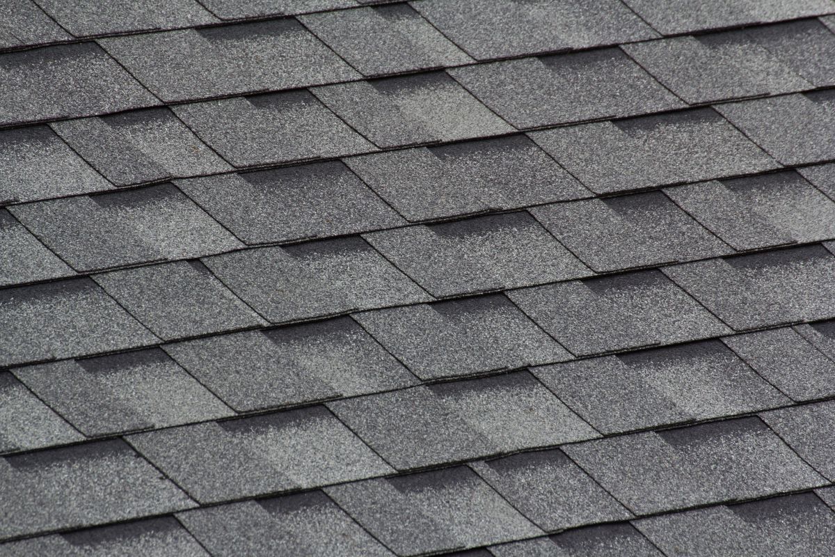 grey and black roof shingles